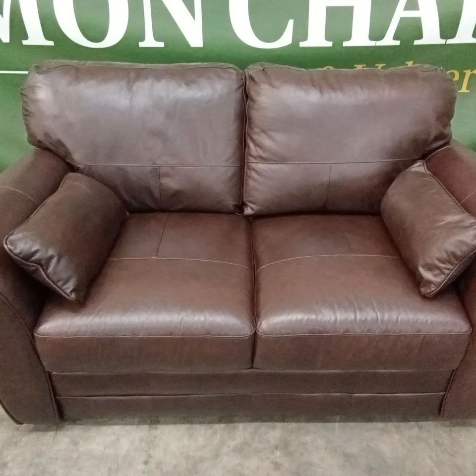 VANTAGE ITALIAN LEATHER 2 SEATER SOFA