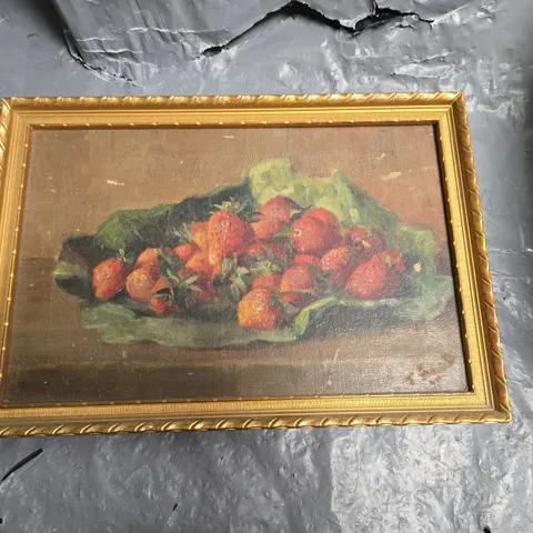 STILL LIFE WITH FRUIT – OIL ON CANVAS, FRAMED