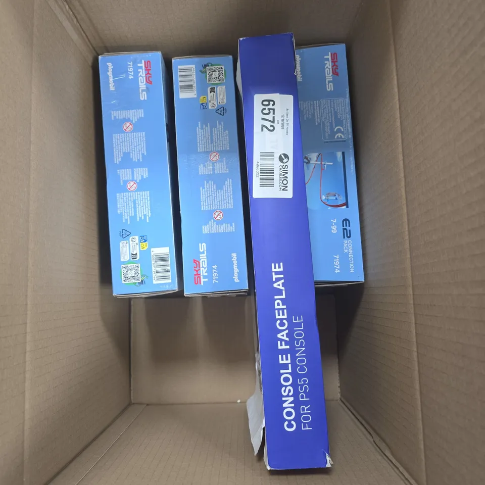 BOX OF ASSORTED ITEMS TO INCLUDE - FULL SET VINYL SKIN STICKER - SKY TRAIN EXPANSION PACK - ETC - COLLECTION ONLY