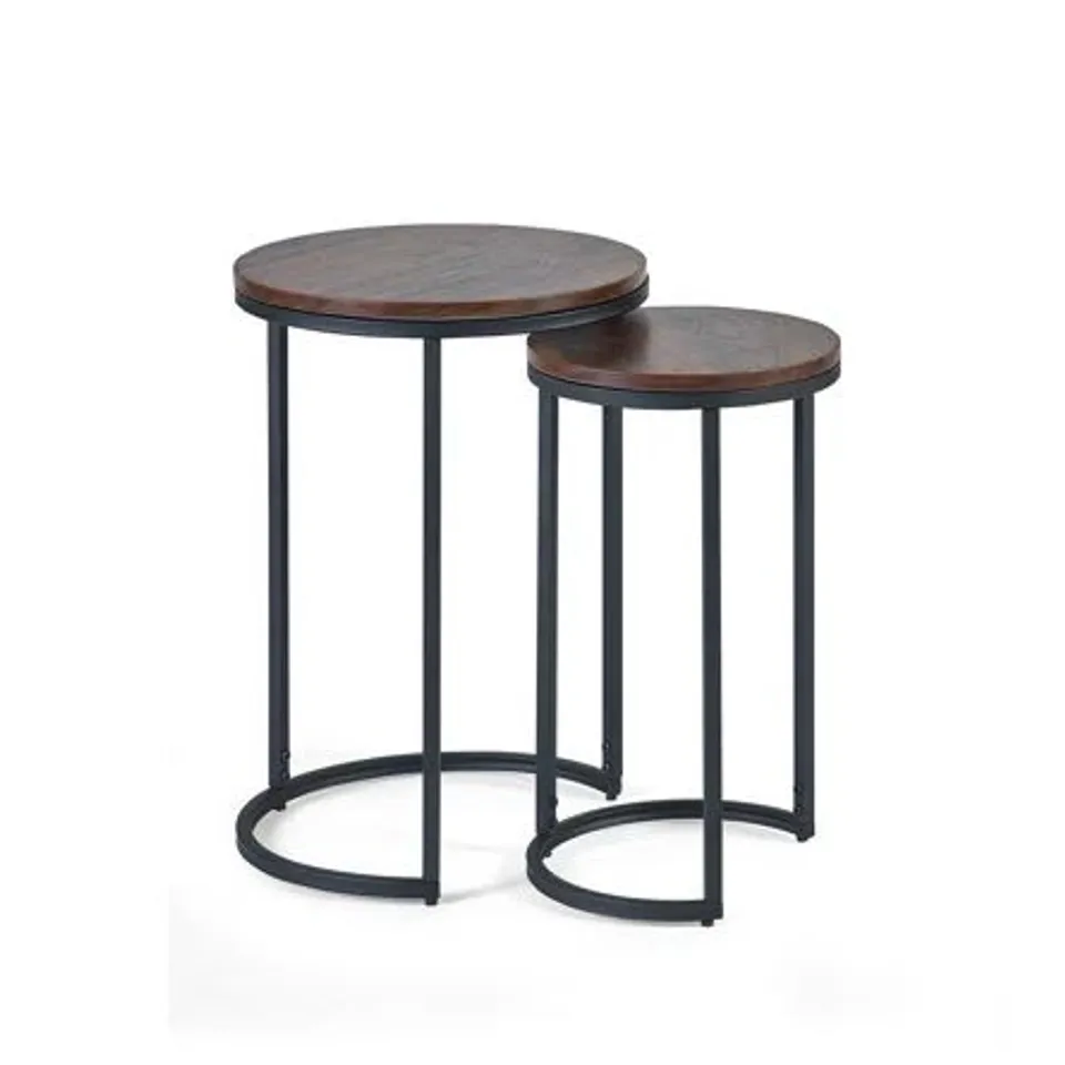 BOXED TRIBECA ROUND NESTING SIDE TABLES