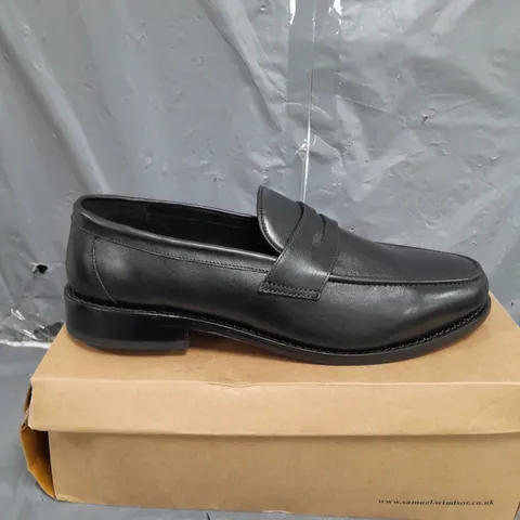 BOXED SAMUEL WIDMOR BLACK LEATHER SHOES SIZE 13