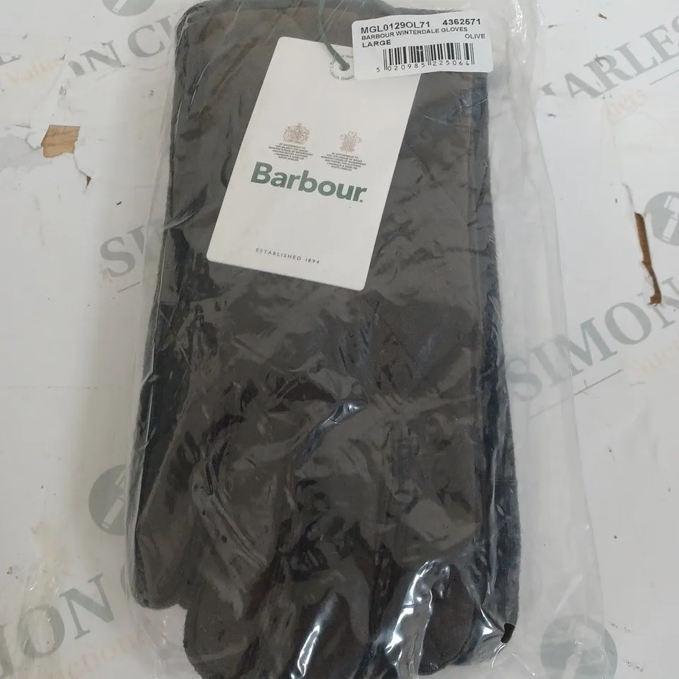 BARBOUR WINTERDALE GLOVES SIZE L