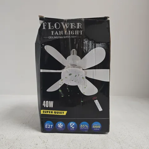FLOWER FANLIGHT CEILING FAN WITH LIGHT β 40W β SUPER QUIET (BOXED)