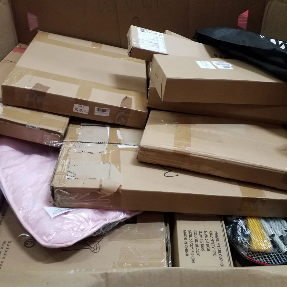 PALLET CONTAINING ASSORTED PRODUCTS INCLUDING SMART TOWER FAN 36", 30L ROUND STEP BIN, COAT HANGER & BIKE