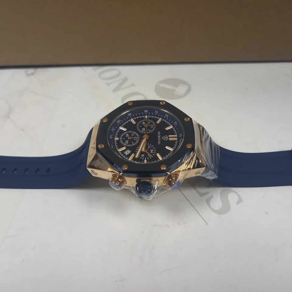 RUCKSTUHL CHRONOGRAPH STYLE RUBBER STRAP WATCH RRP £560