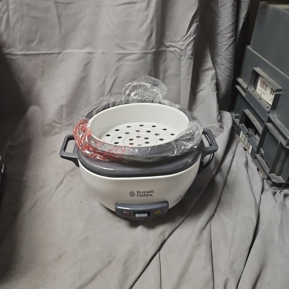 RUSSELL HOBBS MEDIUM RICE COOKER – WHITE, WITH BOX
