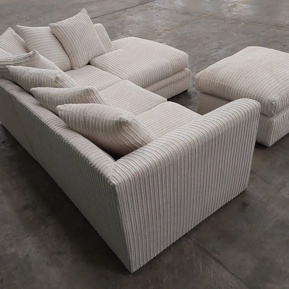 DESIGNER MOANA 3-PIECE UPHOLSTERED CORNER SOFA 