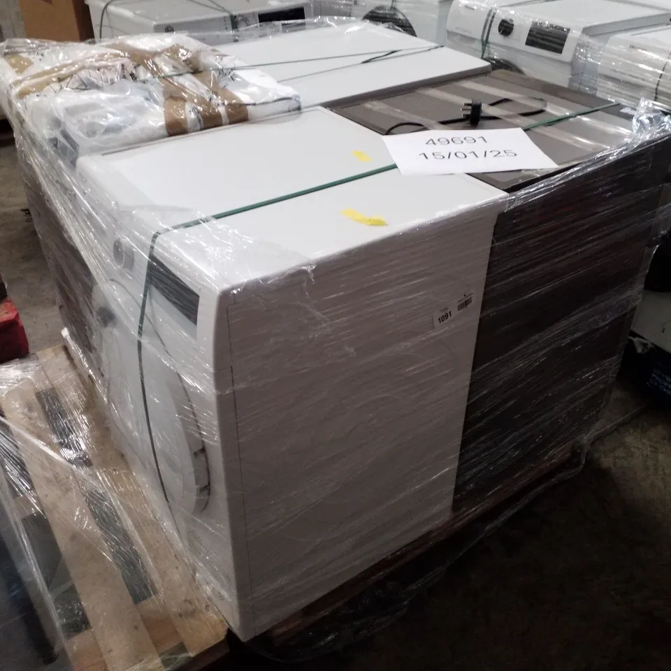 PALLET OF APPROXIMATELY 4 UNPROCESSED RAW RETURN WHITE GOODS TO INCLUDE;