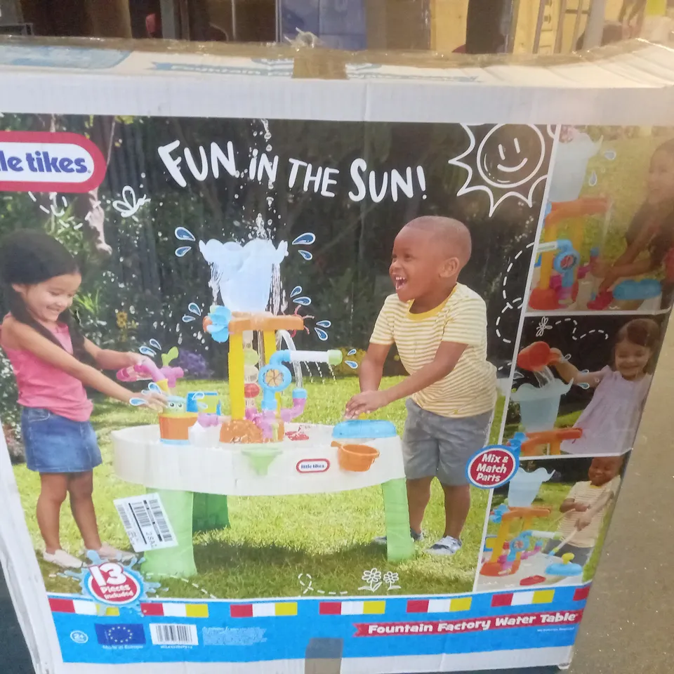 BOXED LITTLE TIKES FOUNTAIN FACTORY WATER TABLE - COLLECTION ONLY RRP £125.98