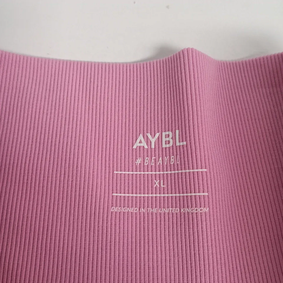 AYBL EMPOWER SEAMLESS LEGGINGS – BABY PINK – UK XL