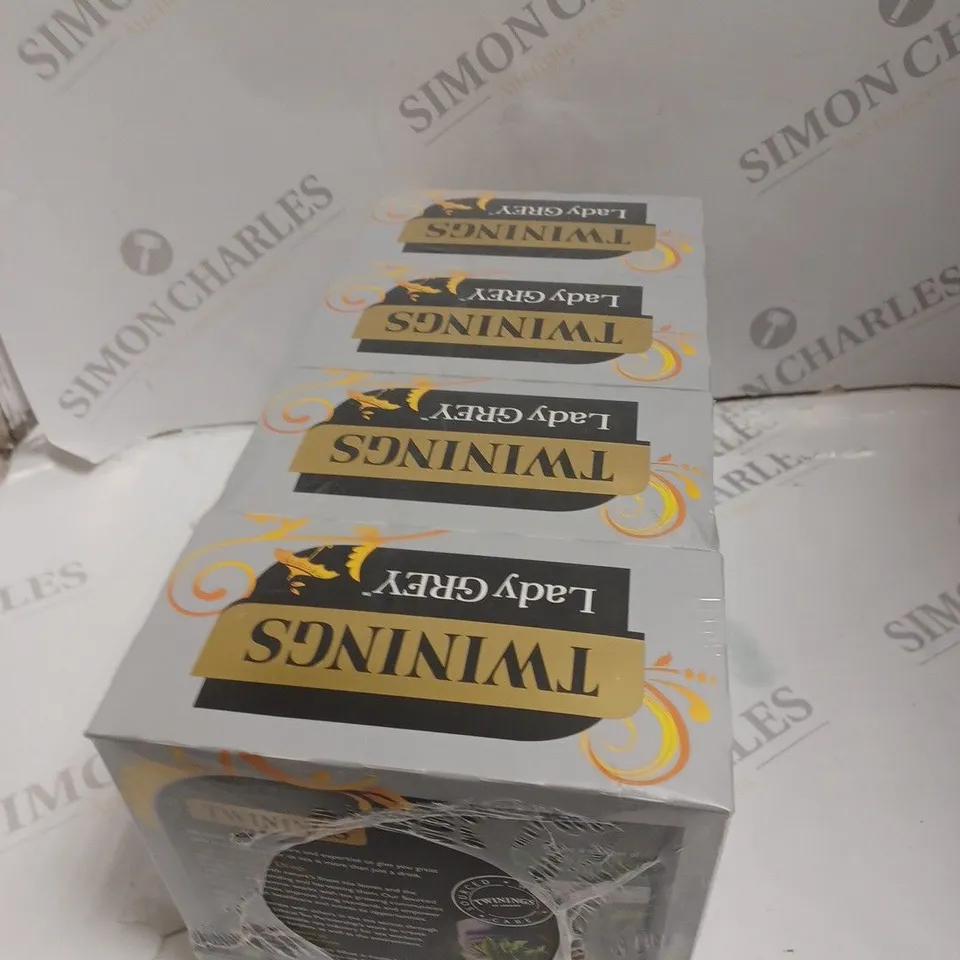 4 X BOXED PACKS OF TWININGS LADY GREY TEA 