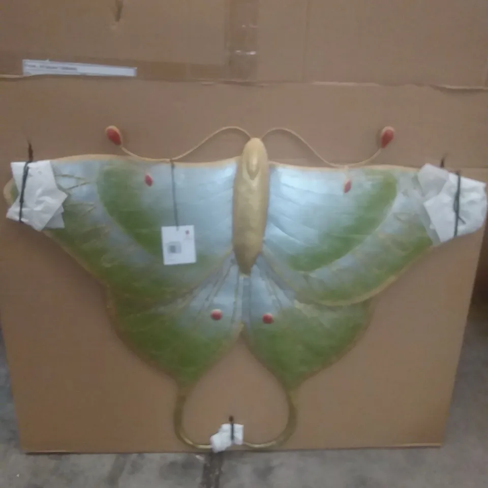 BRAND NEW BOXED X2 LUNA MOTH BUTTERFLY WALL ART