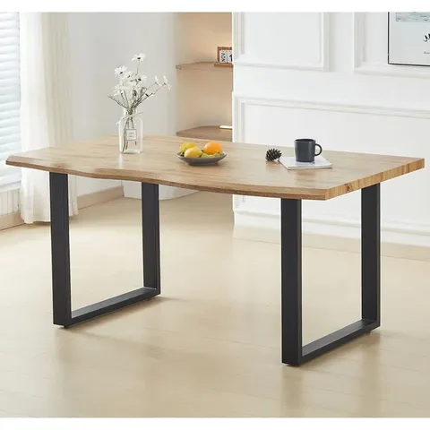 BOXED ALEXIS METAL BASE DINING TABLE (2 BOXES)