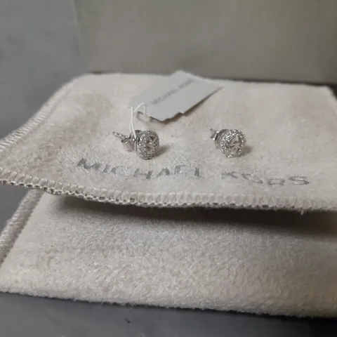 MICHAEL KORS STERLING SILVER STUD EARRINGS