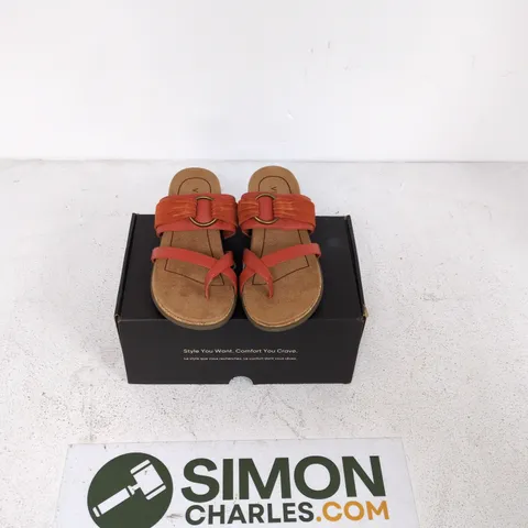 VIONIC WOMEN’S CORAL STRAPPY SANDALS – CORK FOOTBED SIZE 6
