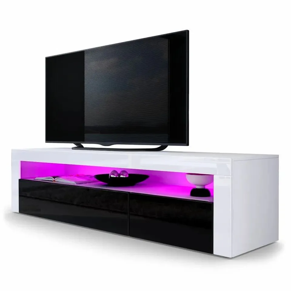 KNEELAND BLACK TV STAND - 1 BOX