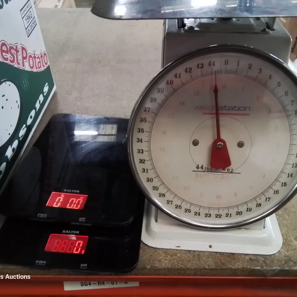 WEIGHSTATION BALANCE SCALE & 2 SALTER DIGITAL SCALES