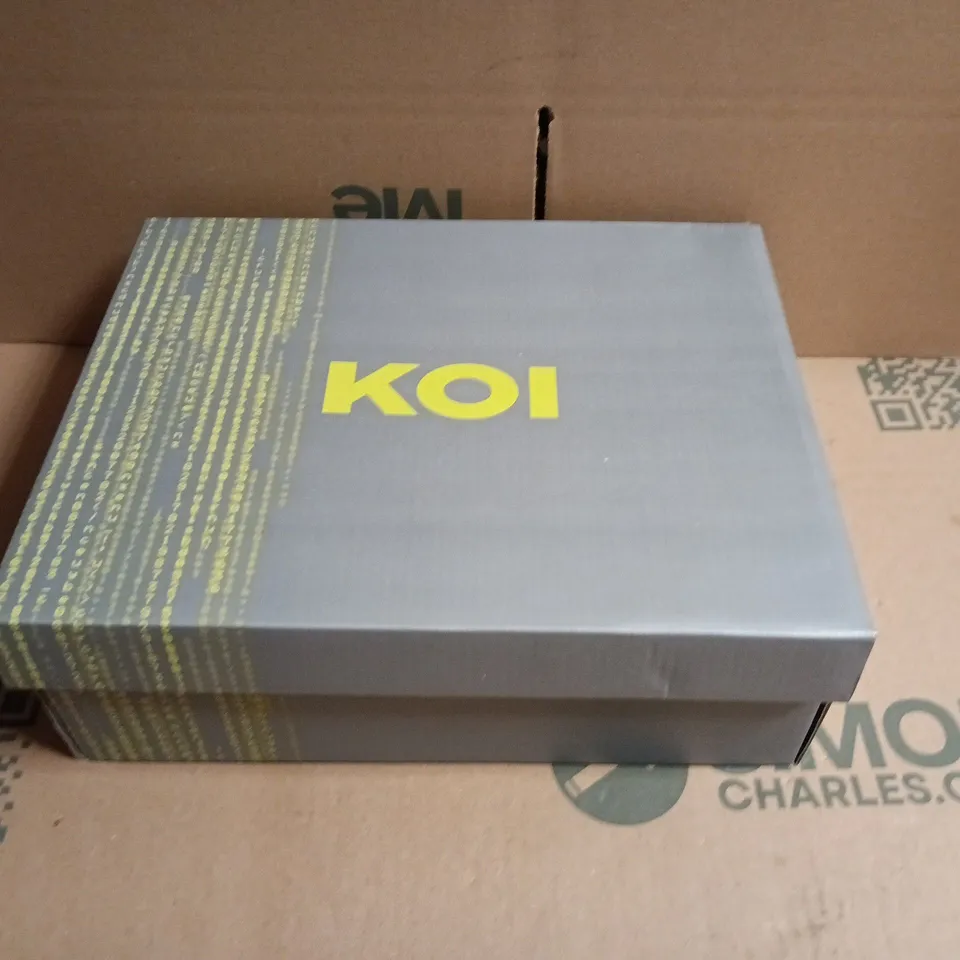 BOXED PAIR OF KOI SAI BLACK MARY JANES SUEDE EDITION IN BLACK SIZE UK 5