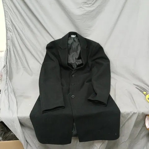 THE VERY COLLECTOIN BLACK OVERCOAT WITH COLLAR UK SIZE SMALL