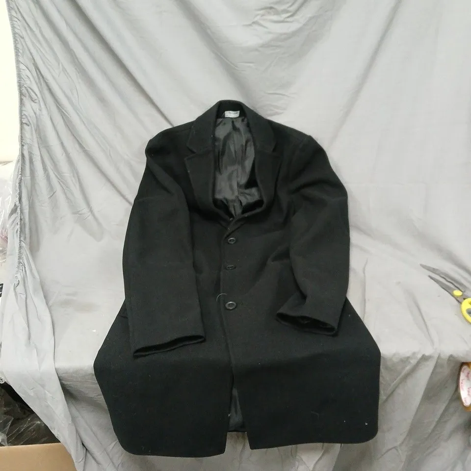 THE VERY COLLECTOIN BLACK OVERCOAT WITH COLLAR UK SIZE SMALL