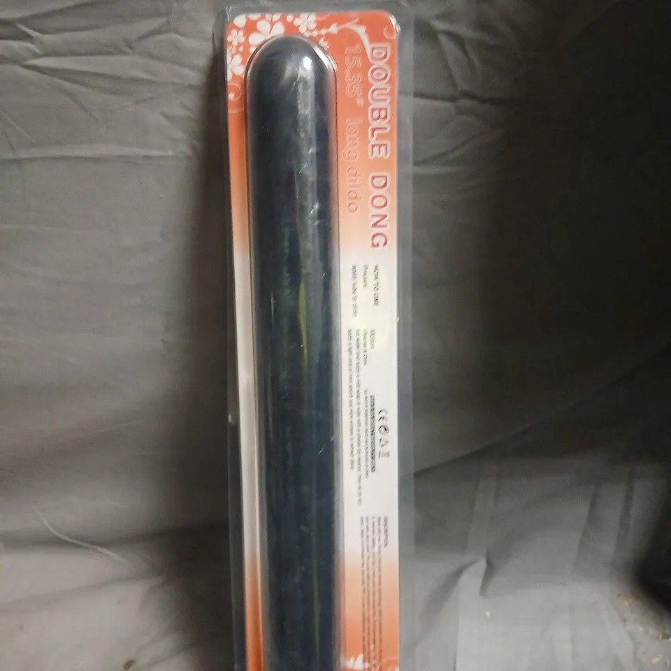 DOUBLE DONG DILDO 15.35" – BLACK, IN ORIGINAL PACKAGING