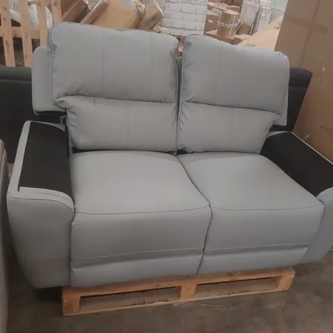 QUALITY DESIGNER FAUX LEATHER UPHOLSTERED MANUAL RECLINER SOFA 