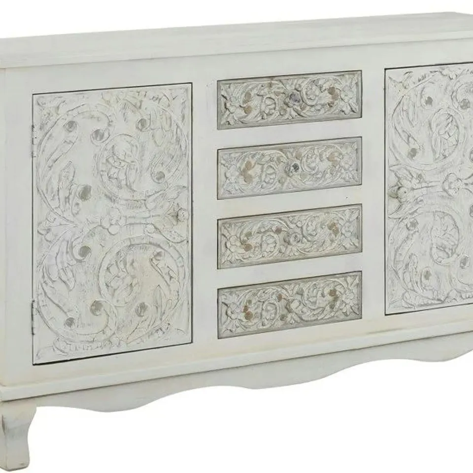 BOXED DOREL HOME ASIA CUPBOARD WITH 2 DOORS - WHITE (2 BOXES)