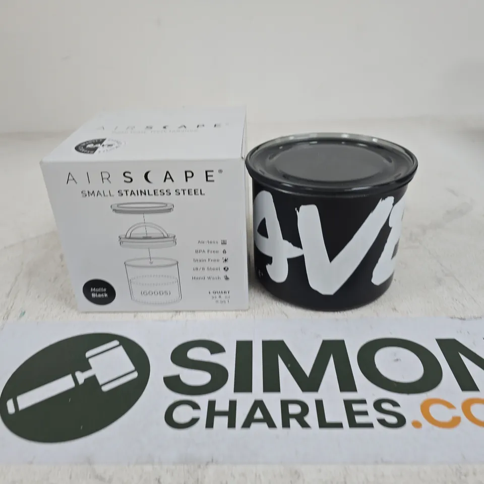  RAVE AIRSCAPE SMALL STAINLESS STEEL CANISTER – BOXED