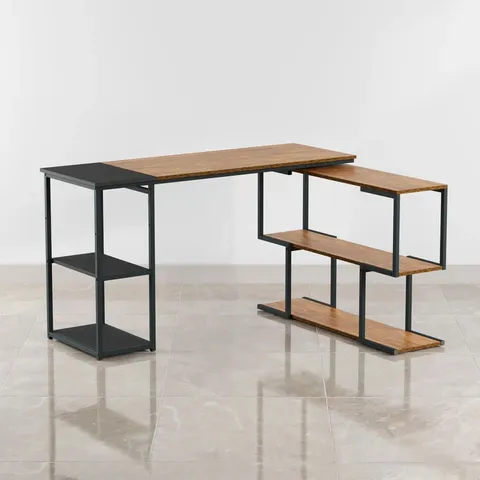BOXED KRIMHILDE 135.5CM W L-SHAPED COMPUTER DESK 
