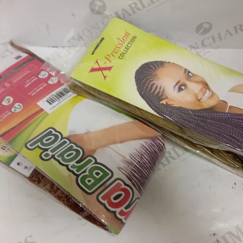 LOT OF 8 HAIR BRAIDS