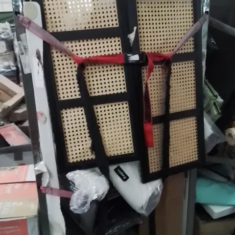CAGE OF ASSORTED HOUSEHOLD GOODS AND PRODUCTS TO INCLUDE;SHOE RACK,YOGA MAT,RETRACTABLE SAFETY GATE 