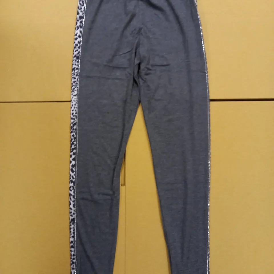 BRAND NEW FRANK USHER EMBELLISHED LEOPARD JERSEY STRETCH LEGGINGS SIZE S