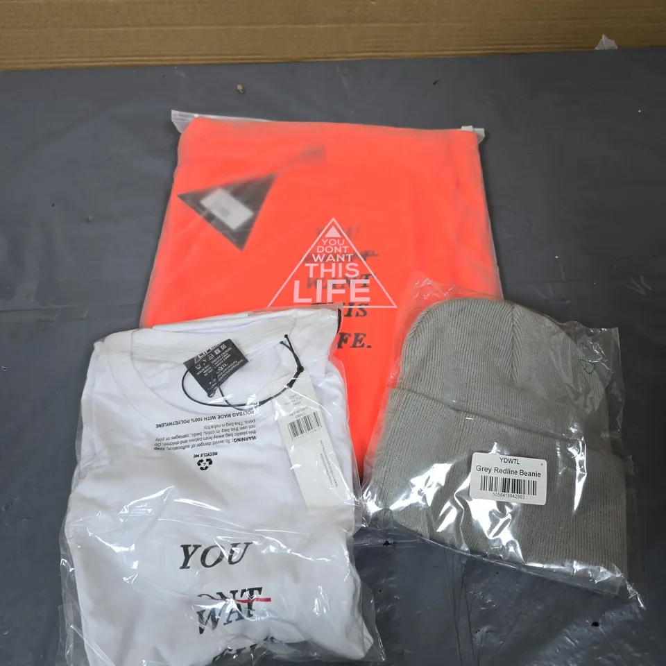 APPROXIMATELY 10 ASSORTED YOU DONT WANT THIS LIFE BRANDED CLOTHING PRODUCTS