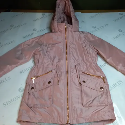 GIRLS ZIPPED WATERPROOF JACKET SIZE UNSPECIFIED
