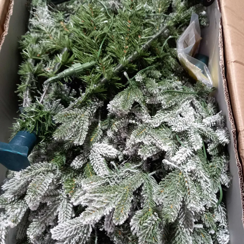 SANTA'S BEST 116 FUNCTION PRE-LIT GUMDROP AUBURN CHRISTMAS TREE - 7FT, SNOW KISSED - COLLECTION ONLY