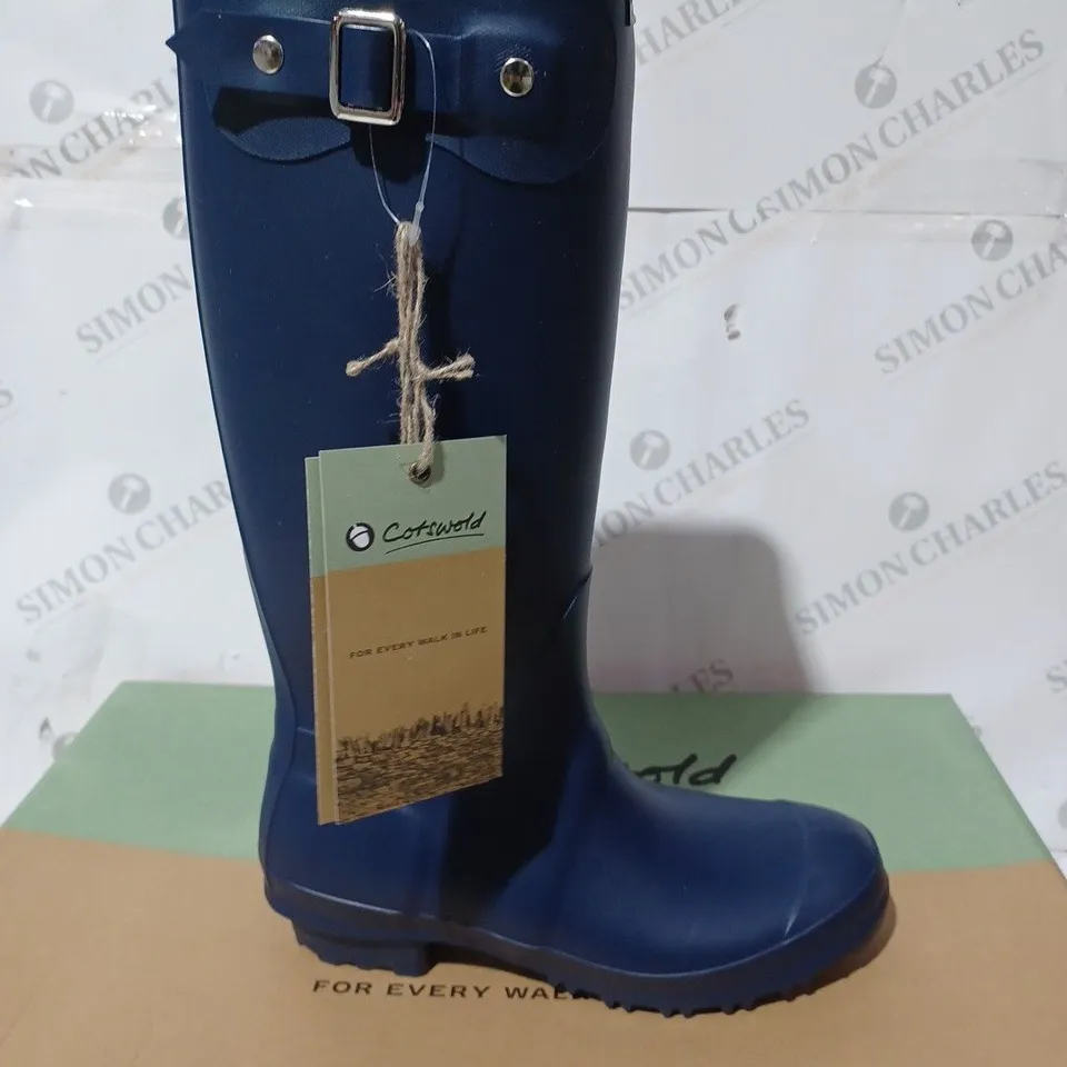 COTSWOLD SANDRINGHAM NAVY WELLIES - SIZE 6