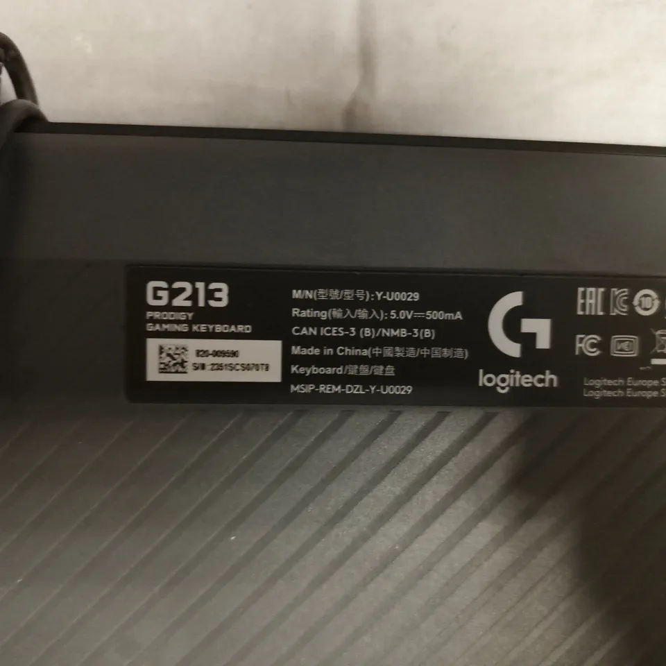 LOGITECH G213 PRODIGY GAMING KEYBOARD