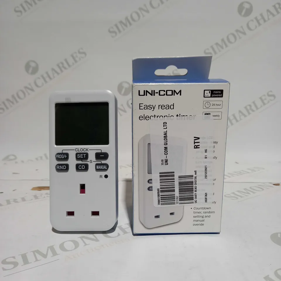UNI-COM EASY READ DIGITAL ELECTRONIC TIMER SOCKET