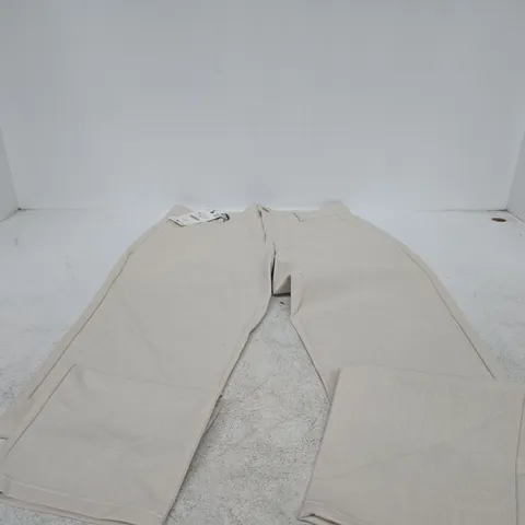 ZARA BEIGE TROUSERS - WOMEN'S, UK 14 (EU 42) – WITH TAGS
