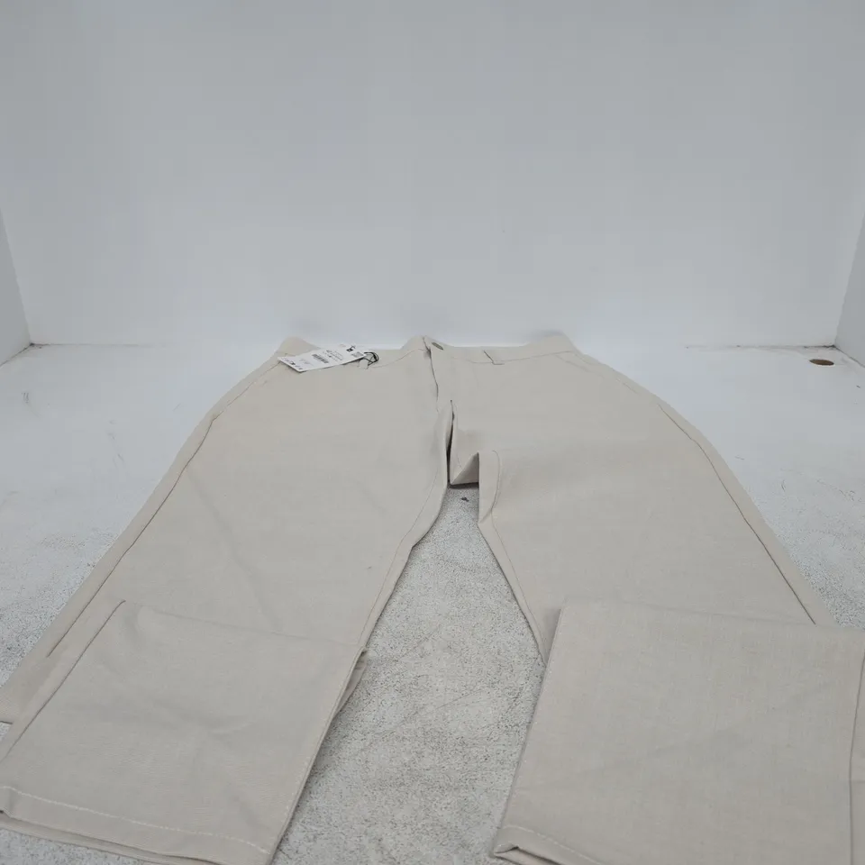 ZARA BEIGE TROUSERS - WOMEN'S, UK 14 (EU 42) – WITH TAGS