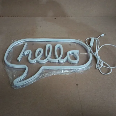 HELLO NEON LIGHT SIGN