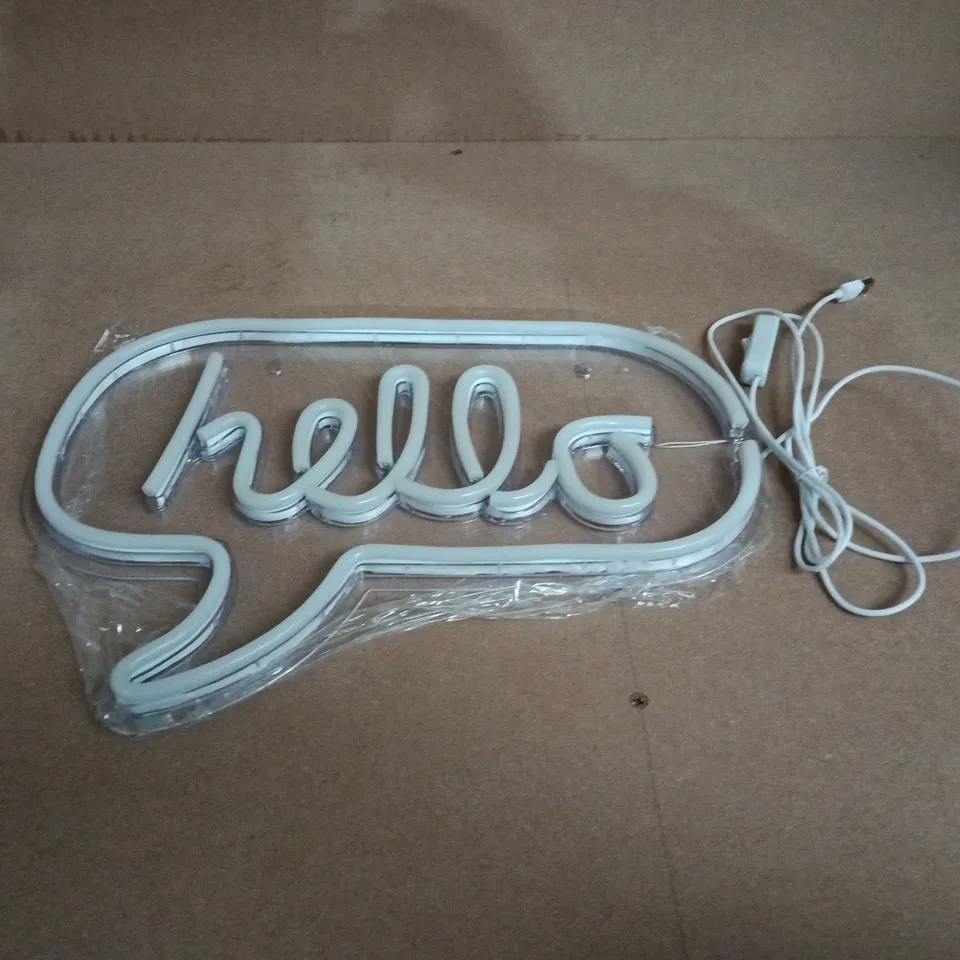 HELLO NEON LIGHT SIGN 