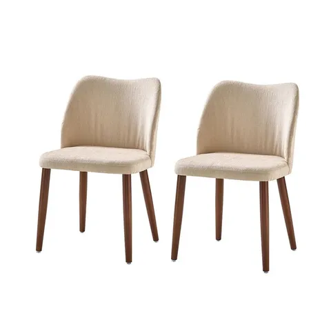 BOXED SET OF 2 BARBARA DINING CHAIR - IVORY