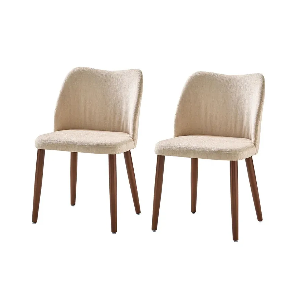 BOXED SET OF 2 BARBARA DINING CHAIR - IVORY