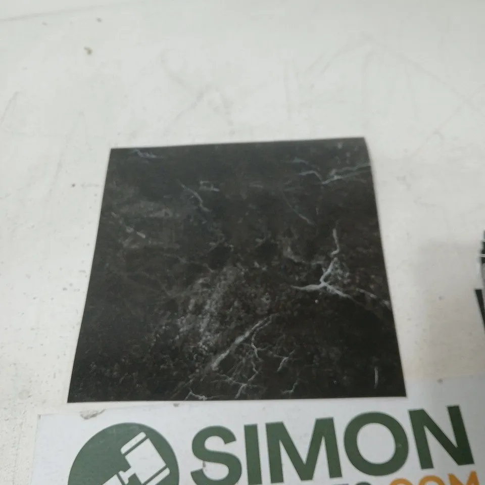 BLACK MARBLE TILE SAMPLE, BOX OF APPROX 50
