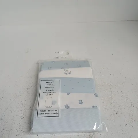 NEXT 5 PACK BODYSUITS VESTS AGES 3 - 6 MONTHS