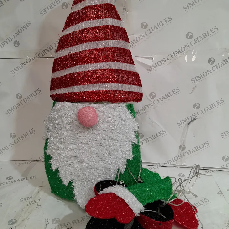 FESTIVE INDOOR/OUTDOOR LARGE PRE-LIT GNOME
