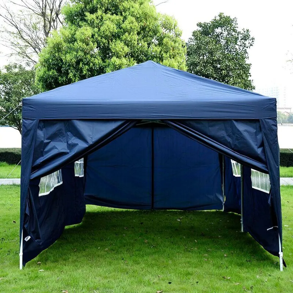 BOXED BERTHA 3M X 6M STEEL POP UP GAZEBO 