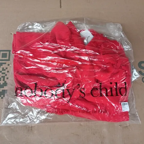 BAGGED NOBODY'S CHILD NAOMI MIDI DRESS IN RED SIZE UK 8