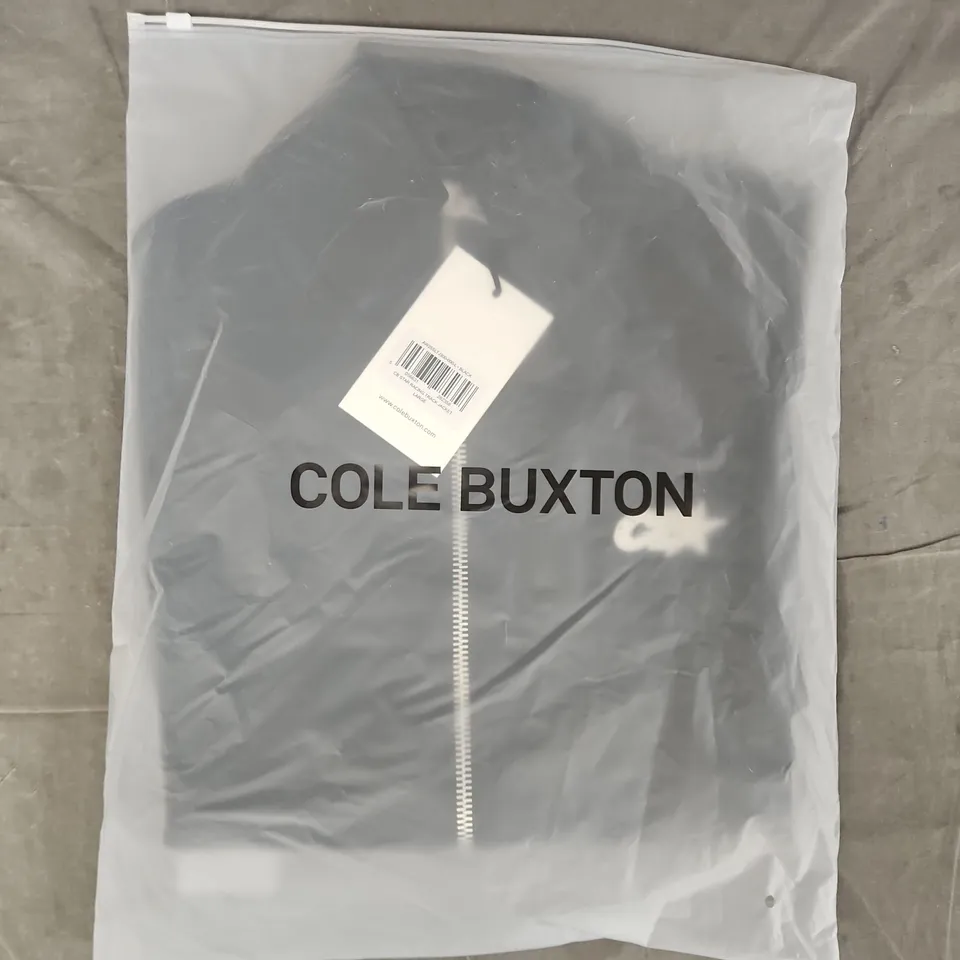 BAGGED COLE BUXTON CB STAR RACING TRACK JACKET IN BLACK SIZE LARGE